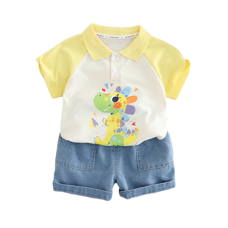 Printed T-shirt and Shorts Set