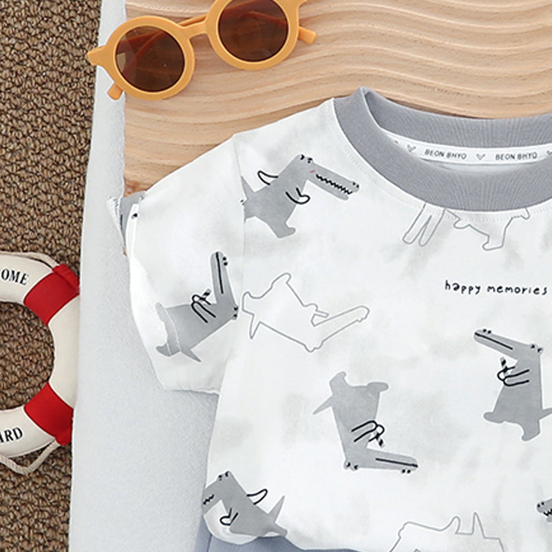 Printed T-shirt and Shorts Set