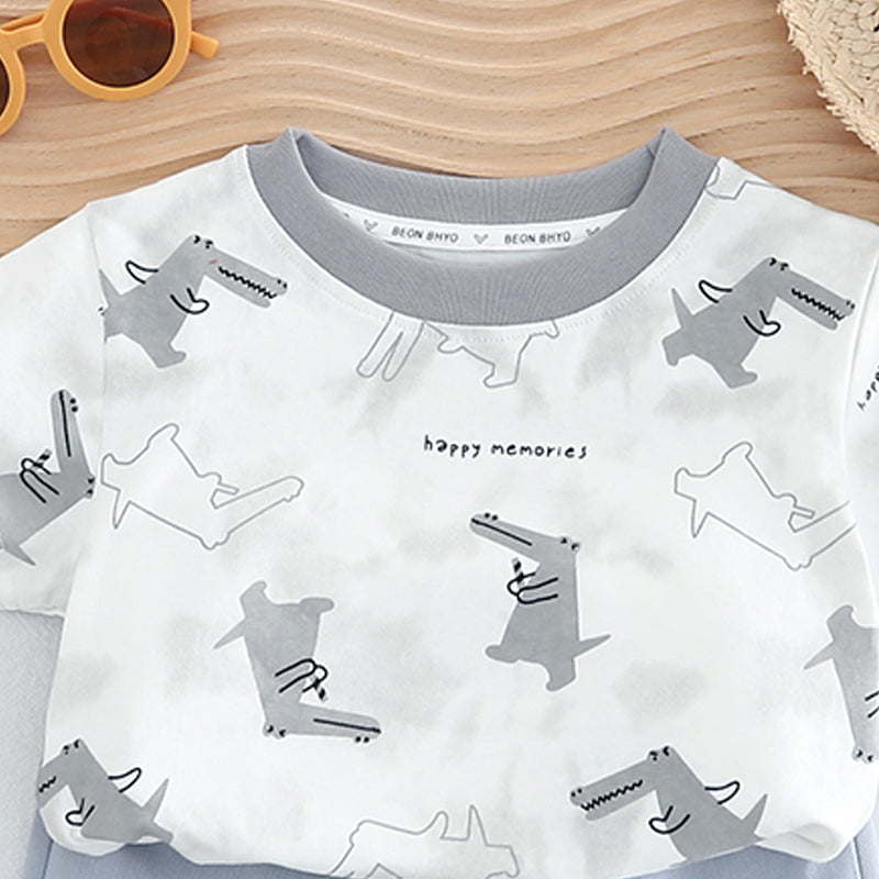 Printed T-shirt and Shorts Set