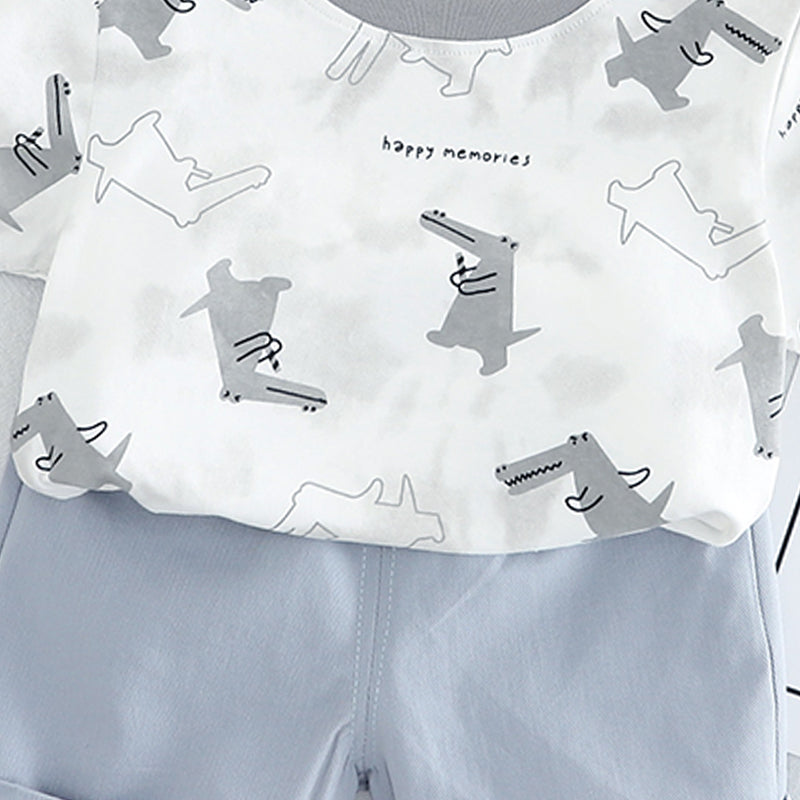 Printed T-shirt and Shorts Set