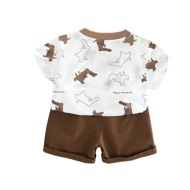Printed T-shirt and Shorts Set
