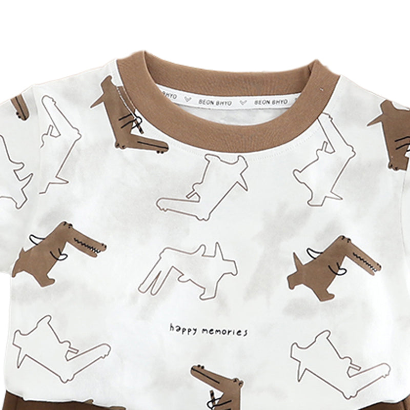 Printed T-shirt and Shorts Set