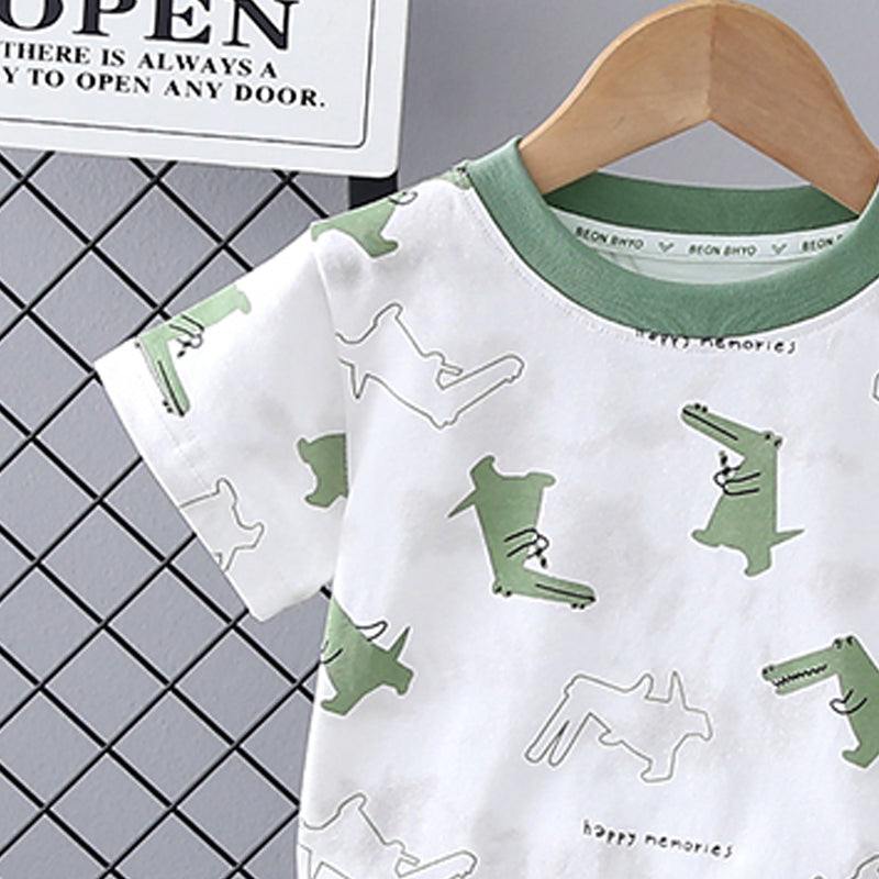 Printed T-shirt and Shorts Set