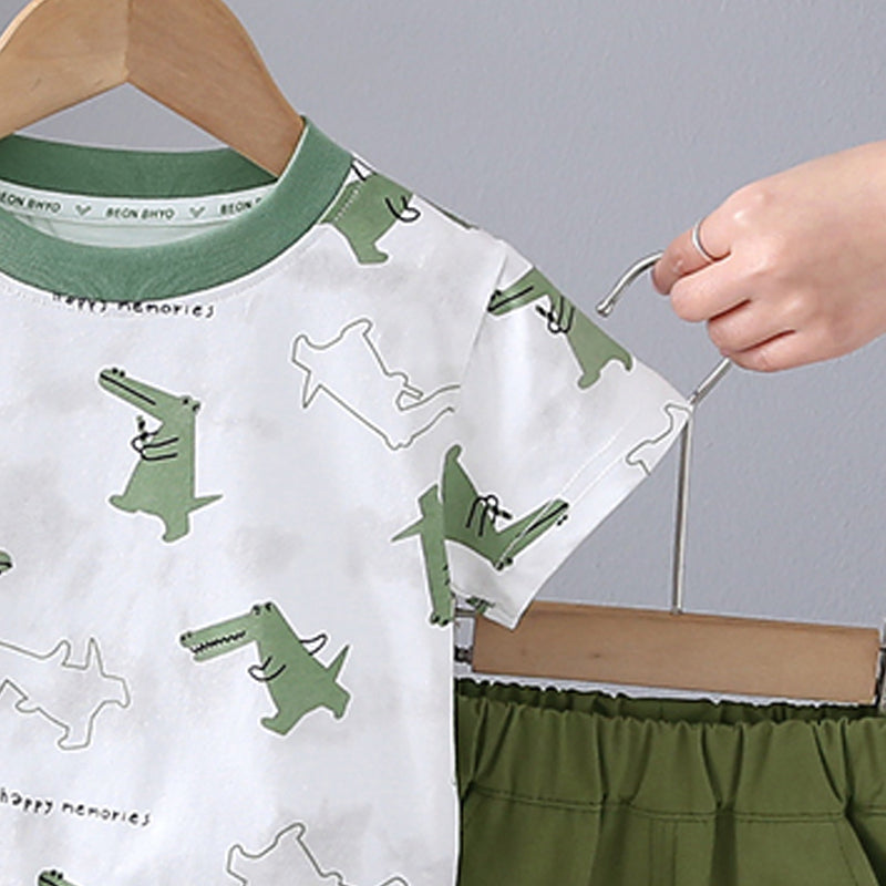 Printed T-shirt and Shorts Set