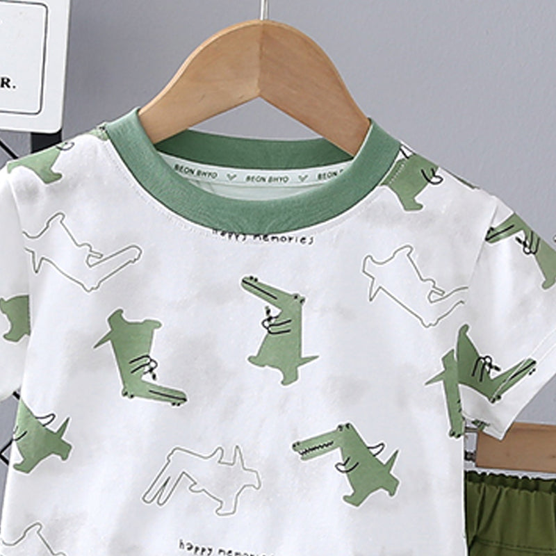 Printed T-shirt and Shorts Set