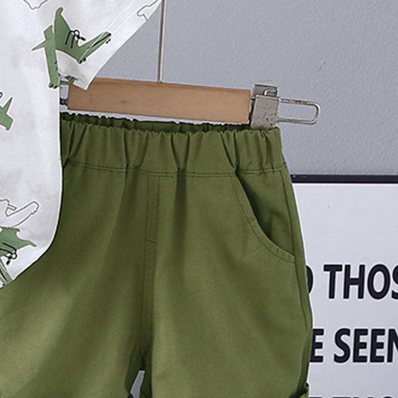 Printed T-shirt and Shorts Set