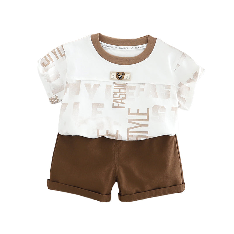 Printed T-shirt and Shorts Set
