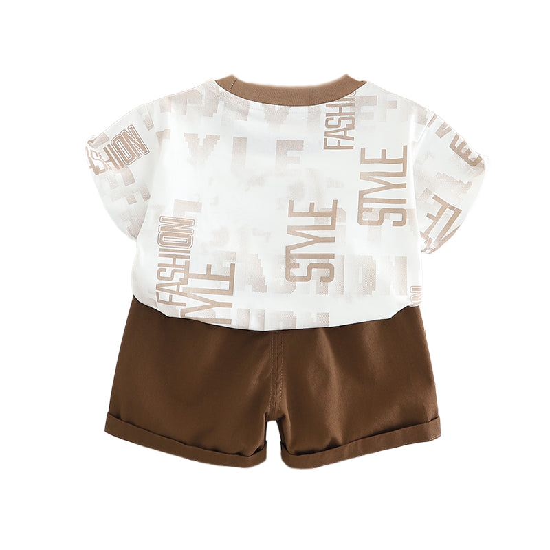 Printed T-shirt and Shorts Set