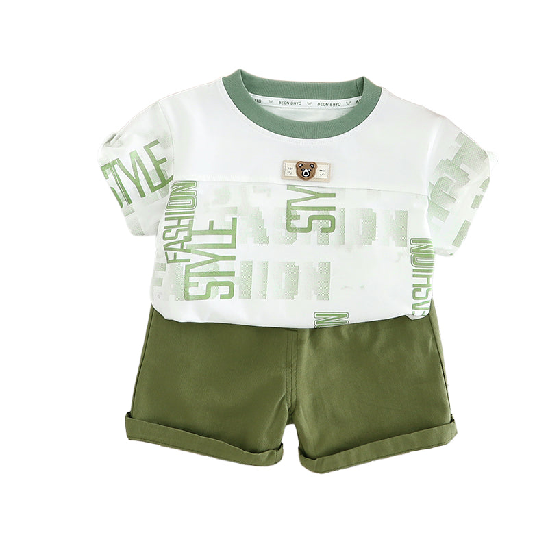 Printed T-shirt and Shorts Set