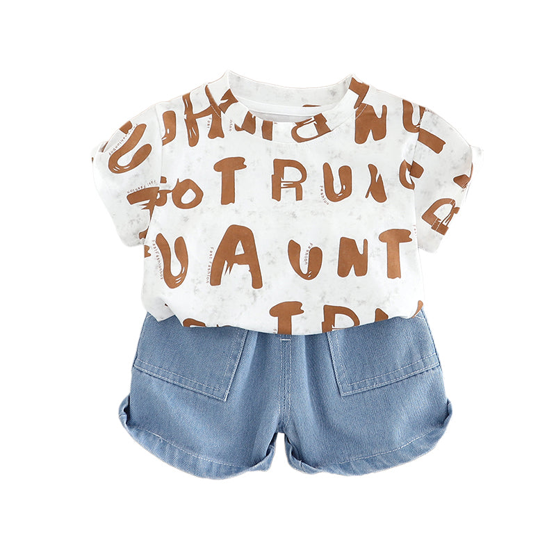 Printed T-shirt and Shorts Set