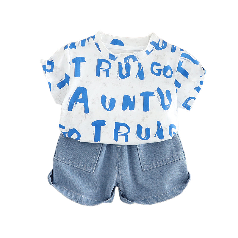 Printed T-shirt and Shorts Set