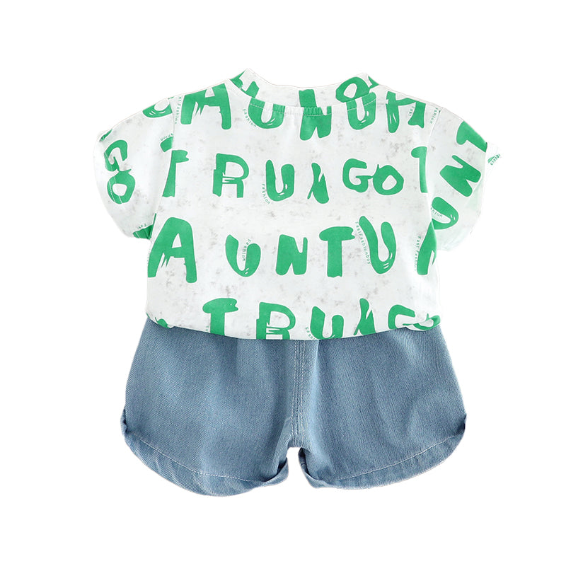 Printed T-shirt and Shorts Set