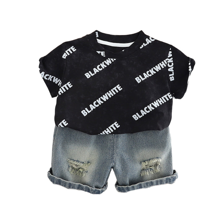 Printed T-shirt and Shorts Set