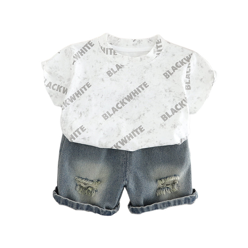 Printed T-shirt and Shorts Set