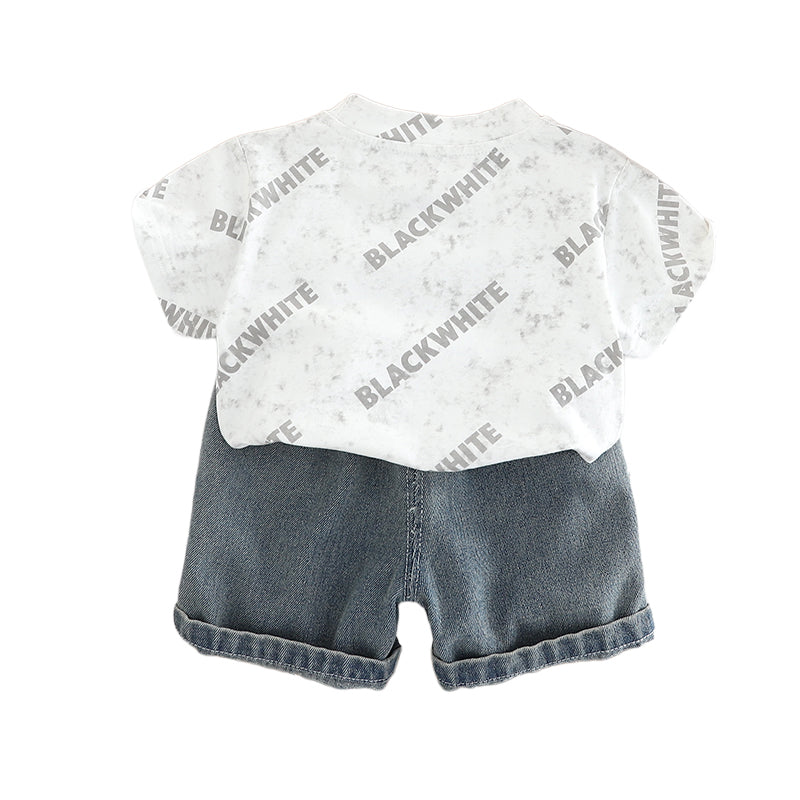 Printed T-shirt and Shorts Set