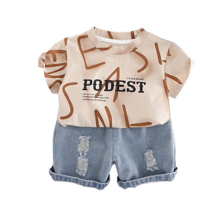 Printed T-shirt and Shorts Set