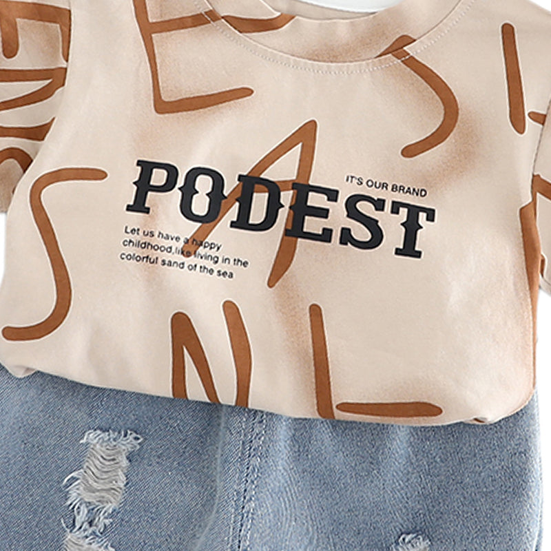 Printed T-shirt and Shorts Set