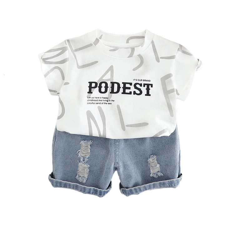 Printed T-shirt and Shorts Set