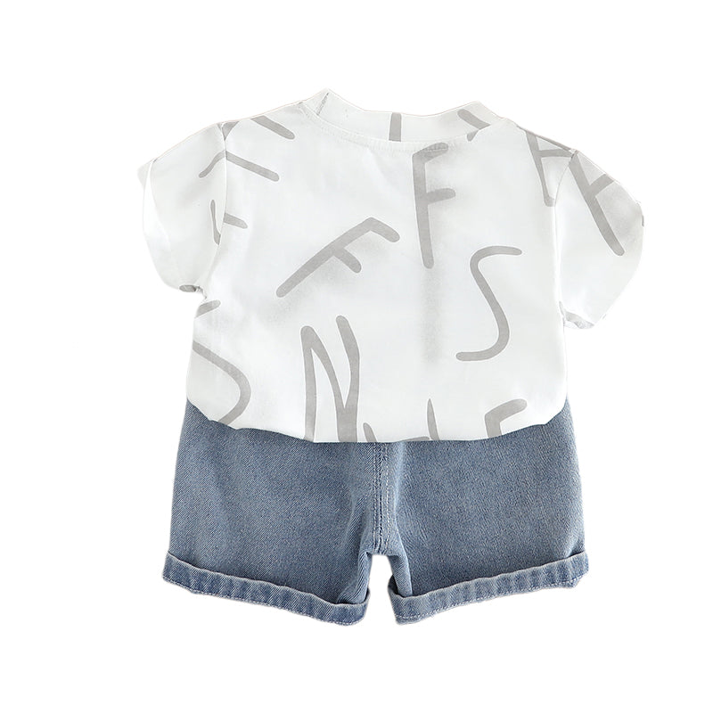 Printed T-shirt and Shorts Set