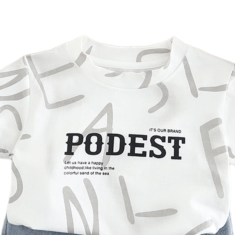 Printed T-shirt and Shorts Set