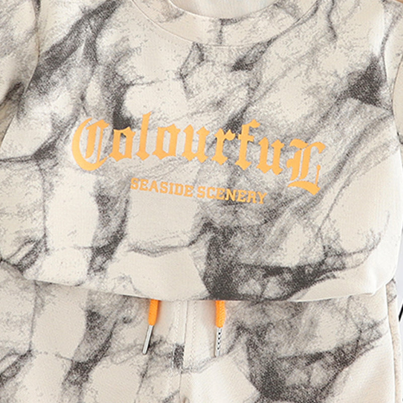 Dyed T-shirt and Shorts Set
