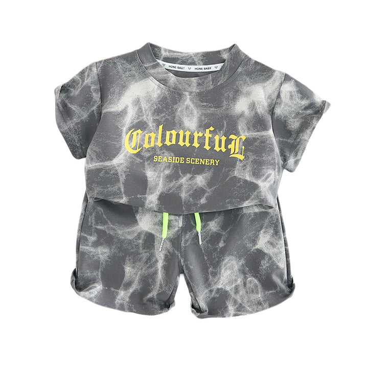Dyed T-shirt and Shorts Set