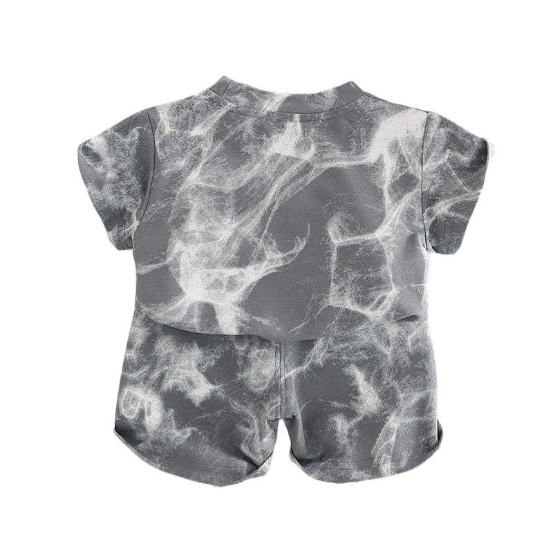 Dyed T-shirt and Shorts Set