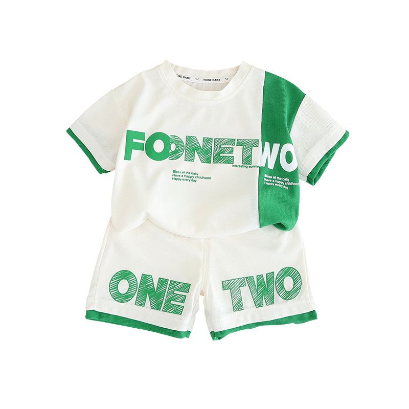 Boys Printed Pure Cotton T-shirt With Shorts