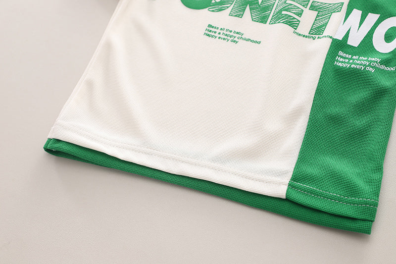 Boys Printed Pure Cotton T-shirt With Shorts