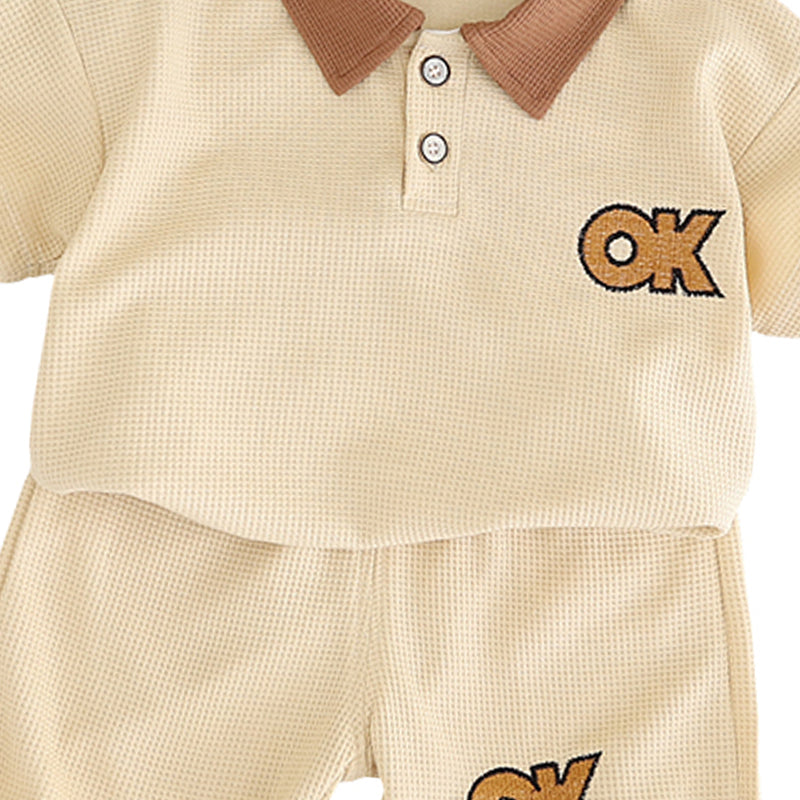 Infants Printed Pure Cotton T-shirt With Shorts