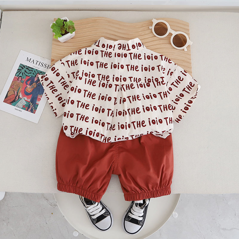 Infants Printed Pure Cotton Shirt With Shorts