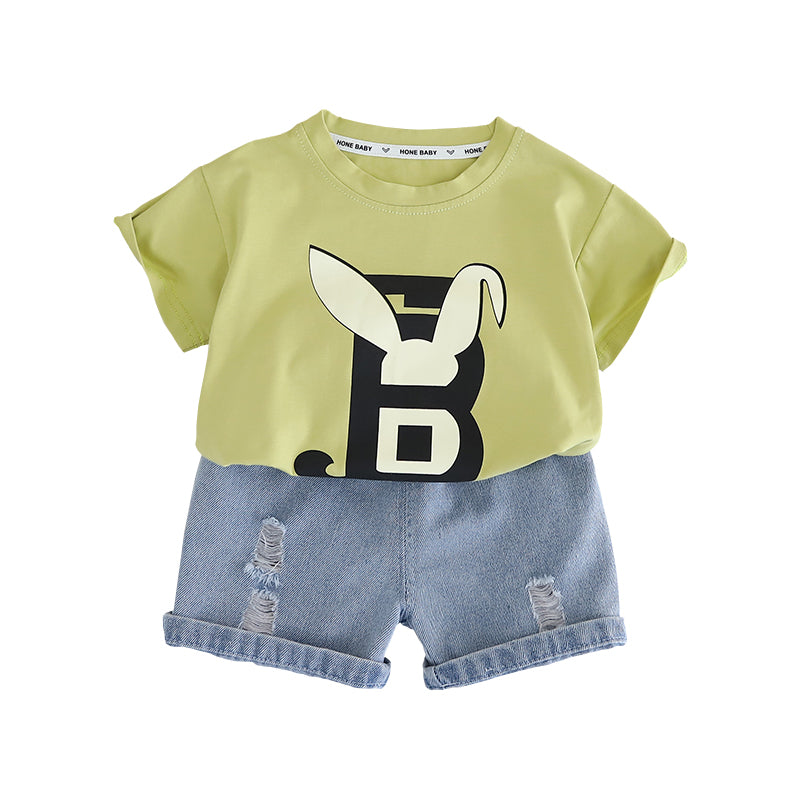 Infants Printed Pure Cotton T-shirt With Shorts