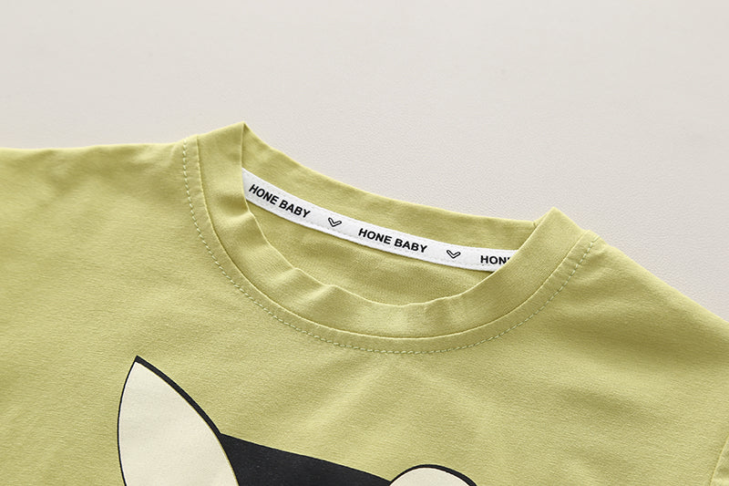 Infants Printed Pure Cotton T-shirt With Shorts