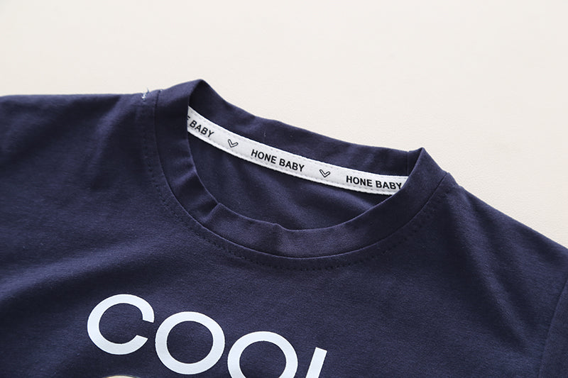 Boys Printed Pure Cotton T-shirt With Shorts
