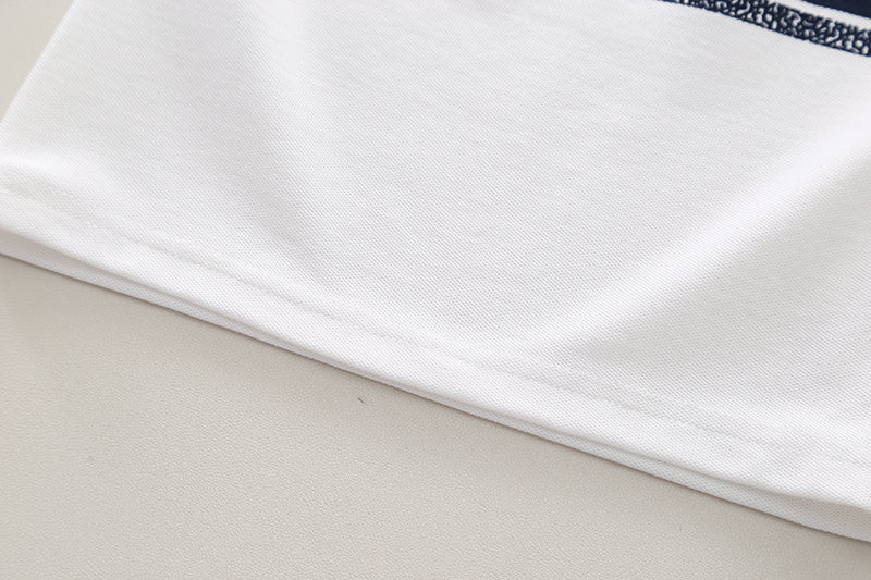 Boys Printed Polo Collar Pure Cotton T-shirt with Shorts
