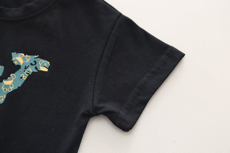 Infants Printed Pure Cotton T-shirt With Shorts