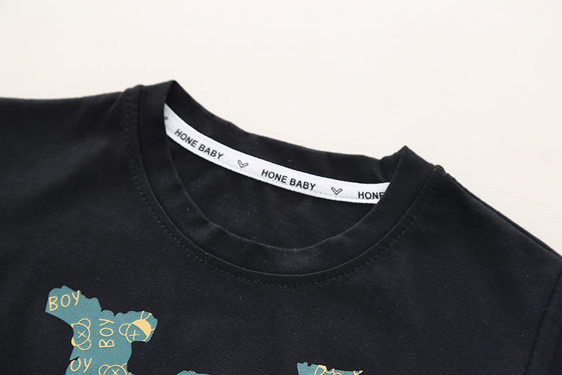 Infants Printed Pure Cotton T-shirt With Shorts