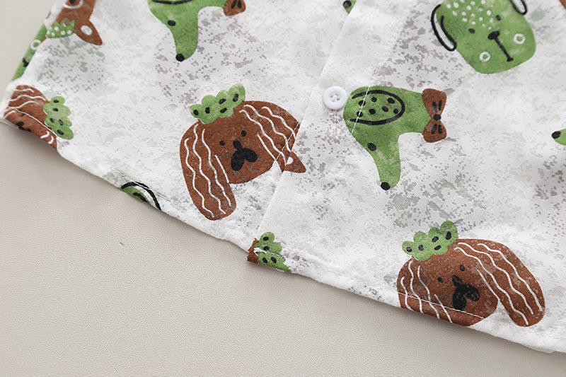 Infants Printed Pure Cotton Shirt With Shorts