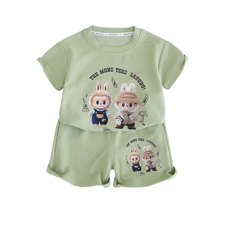 Infants Printed Pure Cotton T-shirt With Shorts