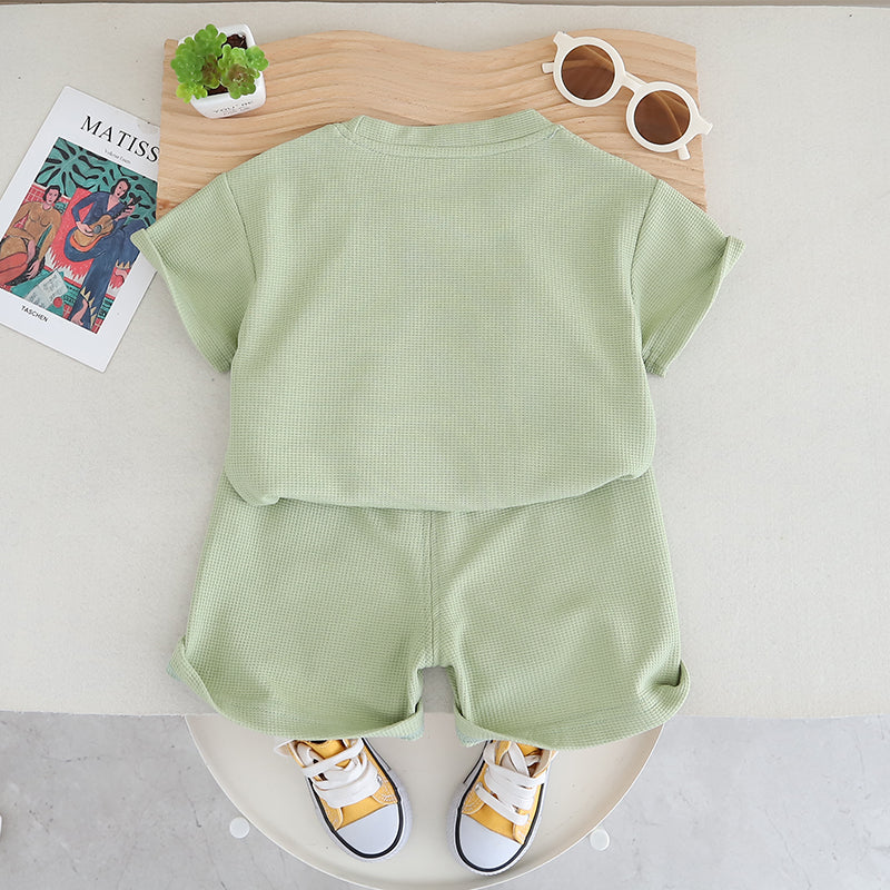 Infants Printed Pure Cotton T-shirt With Shorts