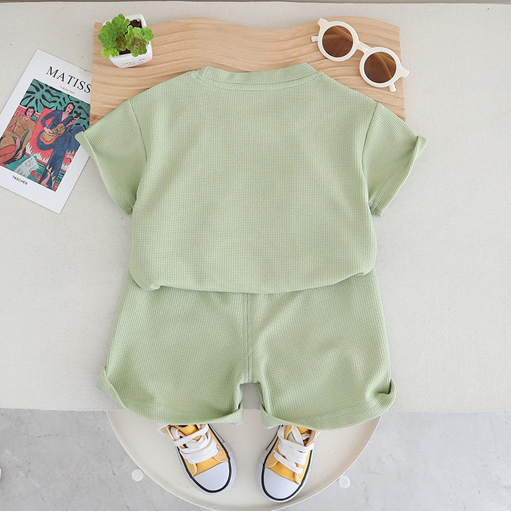 Infants Printed Pure Cotton T-shirt With Shorts