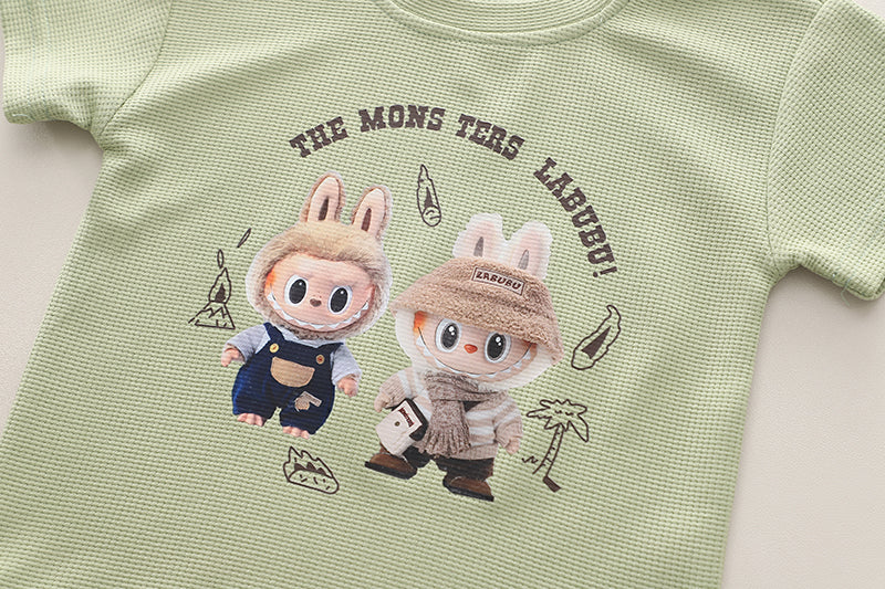 Infants Printed Pure Cotton T-shirt With Shorts
