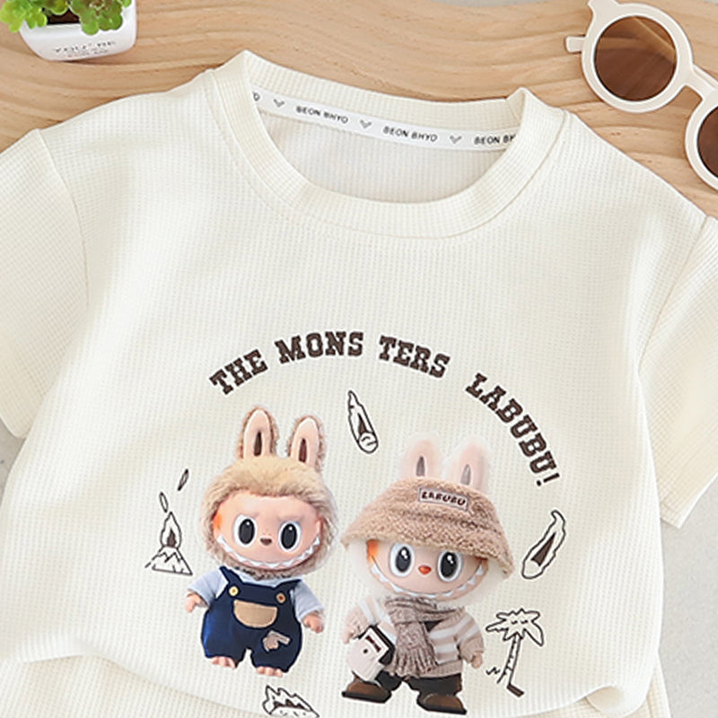 Boys Printed Pure Cotton T-shirt With Shorts