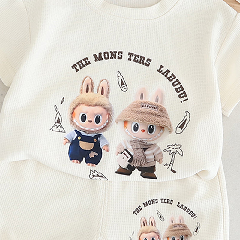 Boys Printed Pure Cotton T-shirt With Shorts