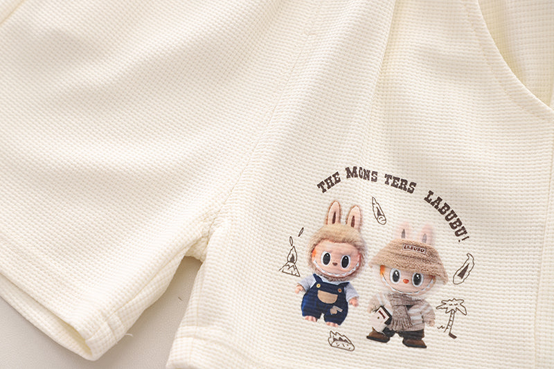 Boys Printed Pure Cotton T-shirt With Shorts