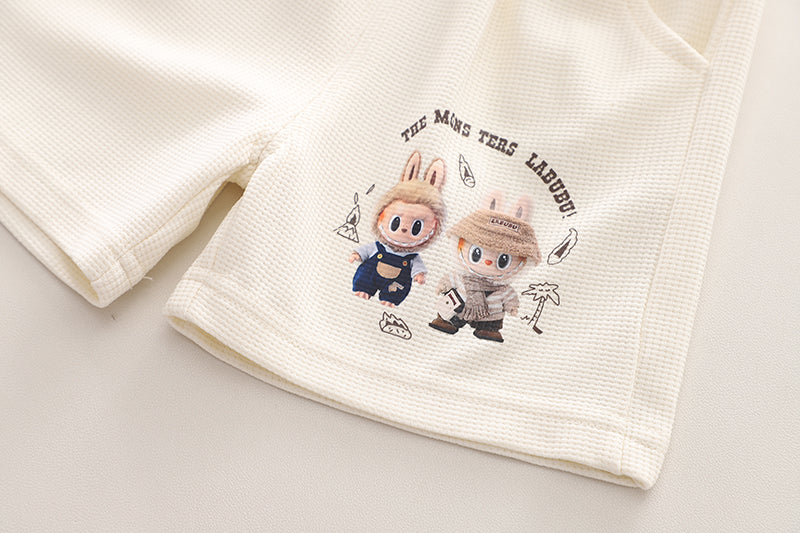 Boys Printed Pure Cotton T-shirt With Shorts