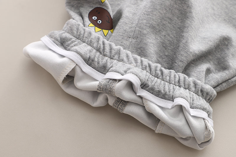 Boys Printed Round Neck T-shirt With Trousers