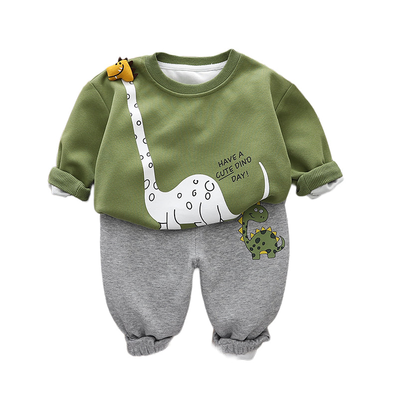 Boys Printed T-shirt With Trousers
