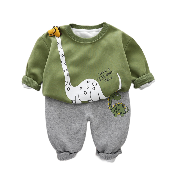 Boys Printed T-shirt With Trousers