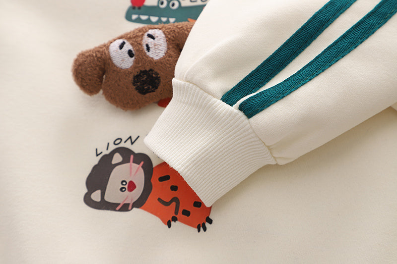 Boys Printed Sweatshirt With Trousers